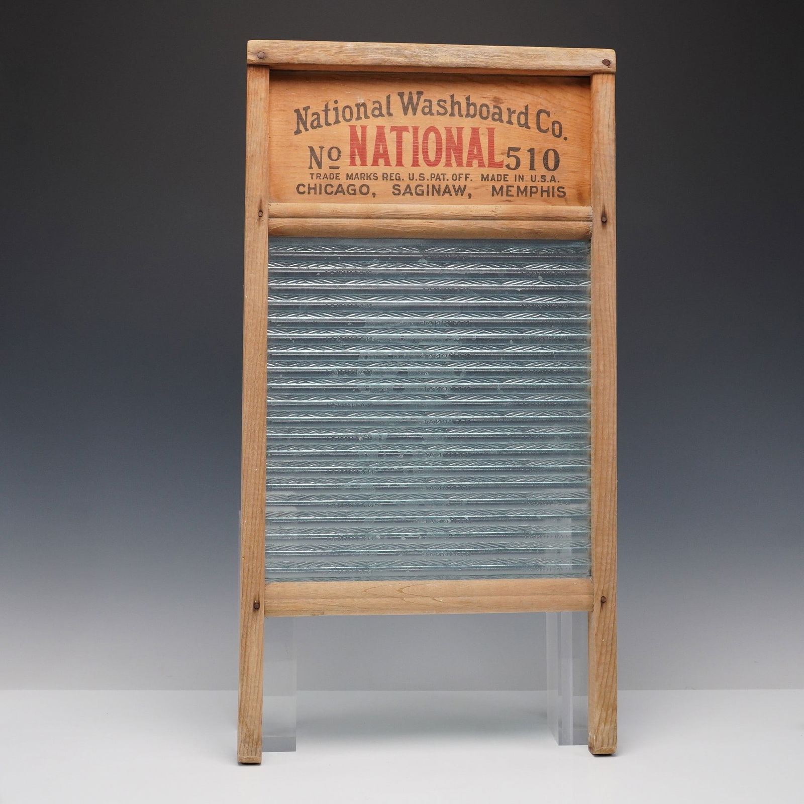 Vintage National Washboard Co. No. 510, Glass Panel (1 of 5)