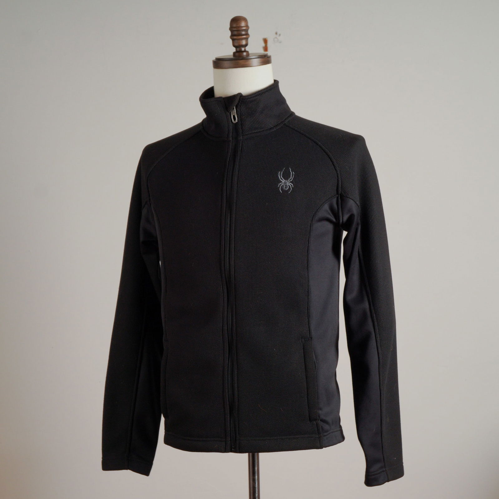 Spyder Men's Black Fleece-Backed Full Zip Performance Jacket (1 of 8)