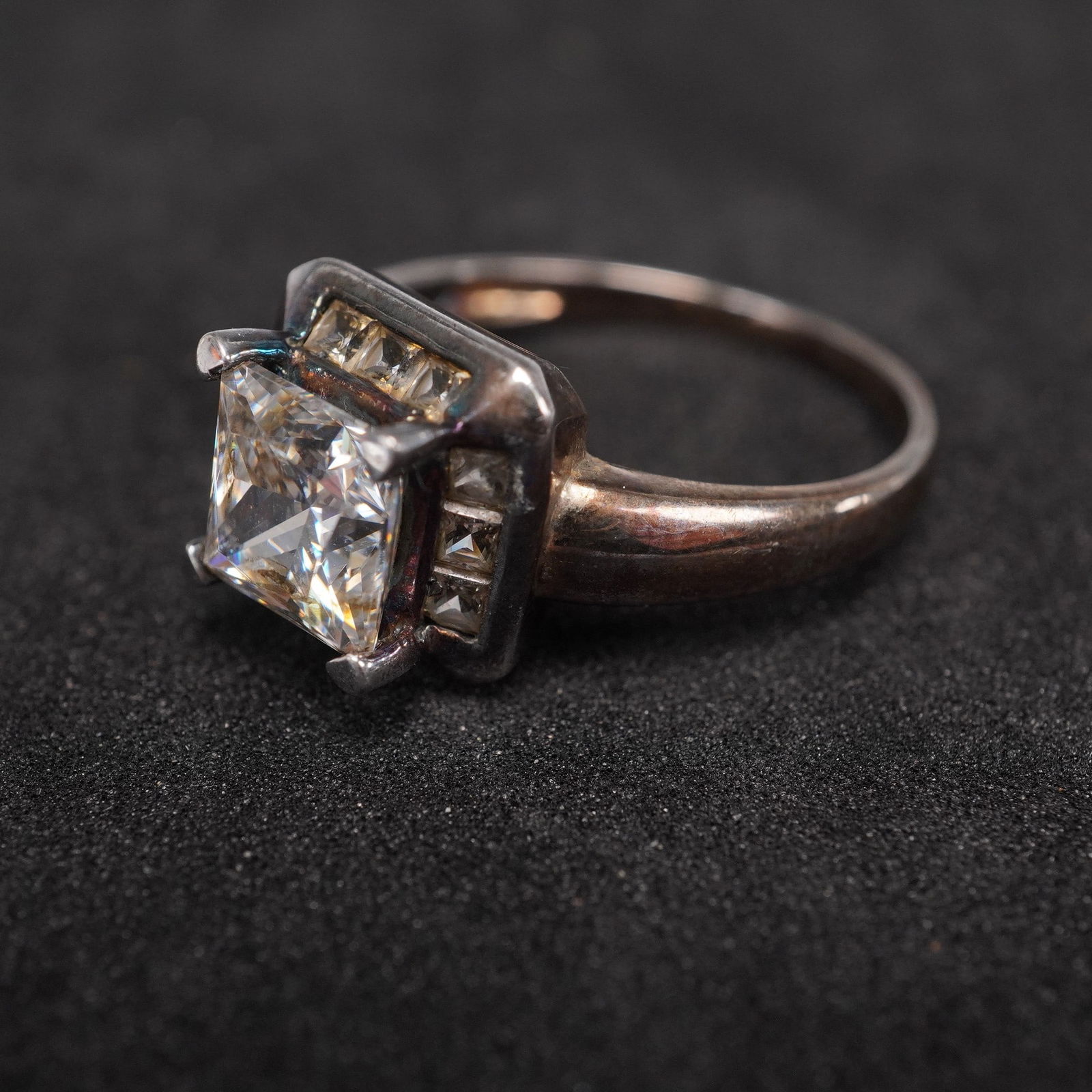 Sterling Silver Princess Cut CZ Ring (1 of 7)