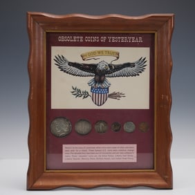 Obsolete Coins of Yesteryear Display Framed