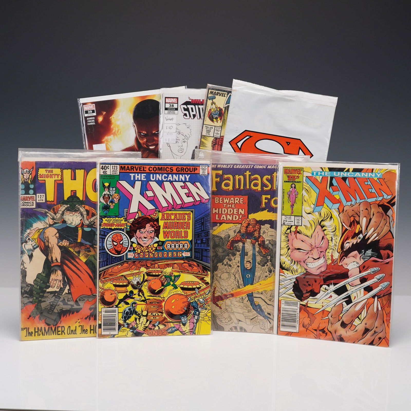 8pc Marvel and DC Comic Books, Thor, Spider-Man, Superman, and More (1 of 9)
