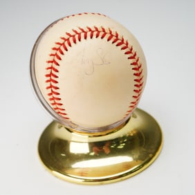 Philadelphia Phillies Baseball Autographed by Tony Scott with Display