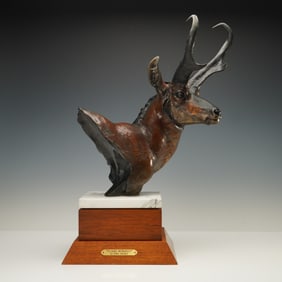 Wildlife Bronze Sculpture, Plains Monarch by Vince Valdez