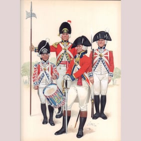 Angus McBride Original Gouache on Board, British Infantry 18th Century