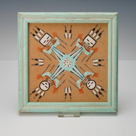 W. Garcia Navajo Sand Art Framed