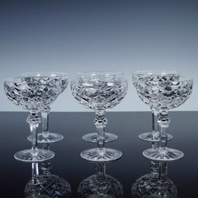 6pc Waterford Crystal Champagne Sherbet Glasses Powerscourt