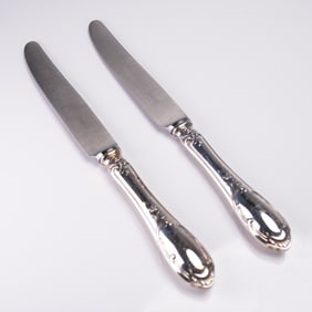 2pc Buccellati Sterling Silver Fruit Knives, Monte Mario Pattern