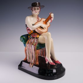 Goldscheider Porcelain by Josef Lorenzl Spanish Woman Figurine, 5548