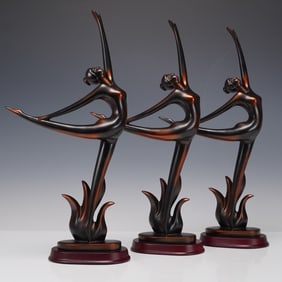 3pc Herco Gift Professional Ballerina Sculptures