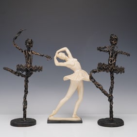 3pc Ballerina Figurines, Signed Luis & Santini