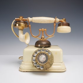 Vintage Rotary Dial Novelty Telephone with Figural Dance Scene