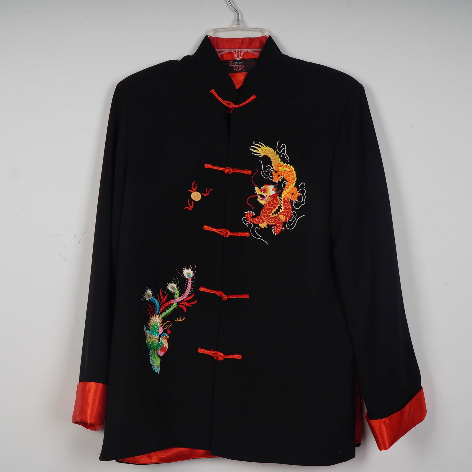 Sheng Tangkuyi Black Embroidered Dragon & Phoenix Jacket (1 of 4)