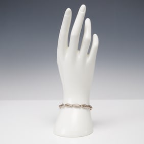 Tiffany & Co. Sterling Silver Leaf Bracelet, Italy