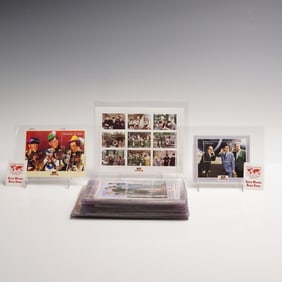 65pc Three Stooges Stamp Lot Intl Collectors Society COAs