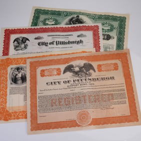 4pc Group of City of Pittsburgh Municipal Bonds