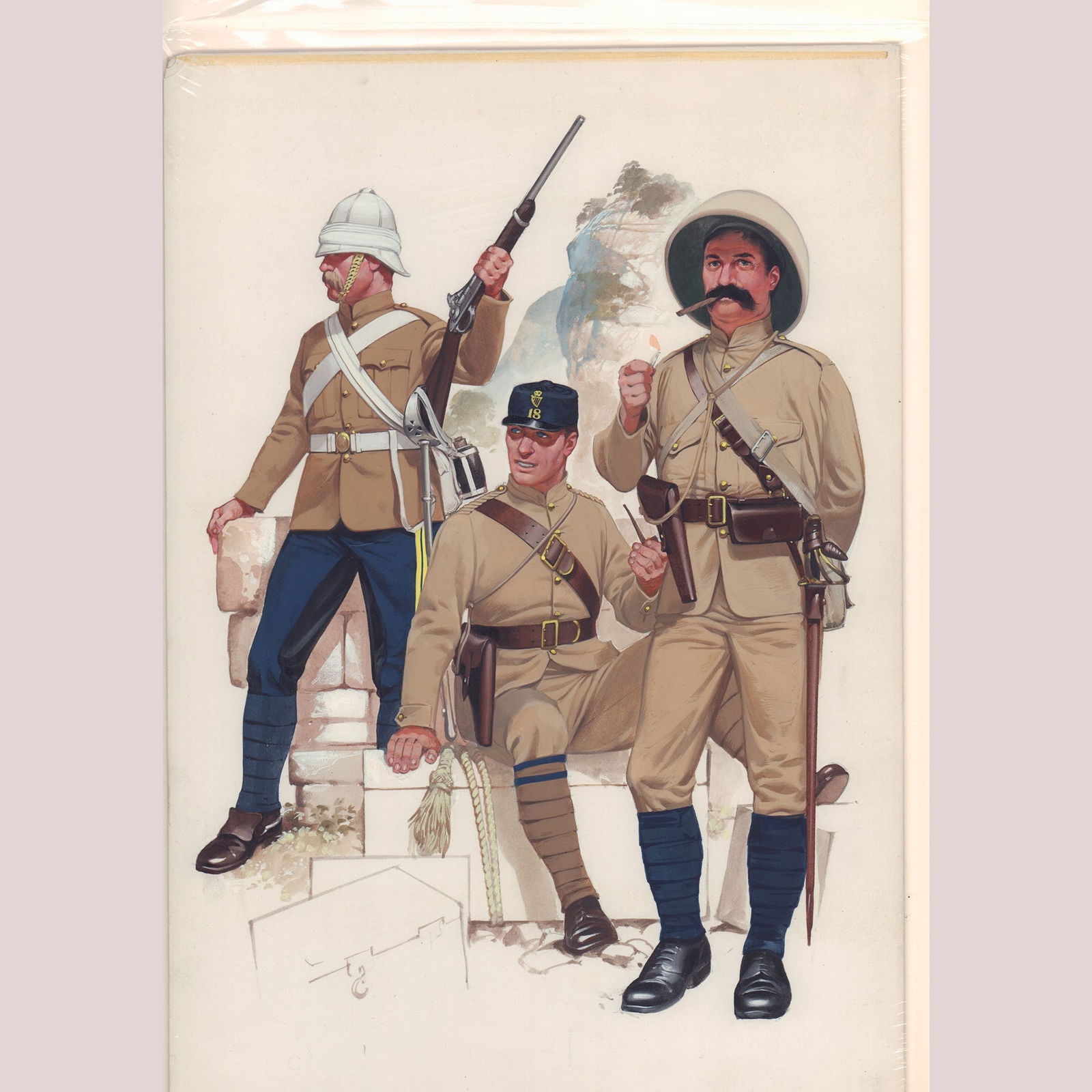 Angus McBride, Original Gouache North West Frontier for Osprey Publishing (1 of 1)