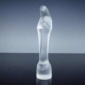 Art Deco Glass Madonna & Child Glasfabrik Leerdam