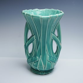 McCoy Pottery Vase, Turquoise Glaze