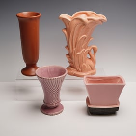 4pc McCoy Art Pottery Vases