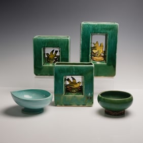 5pc McCoy Art Pottery Bowls and Vases