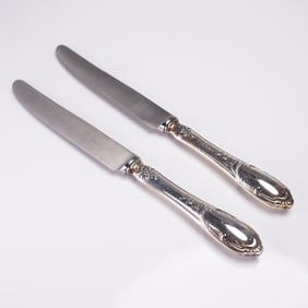 2pc Buccellati Sterling Silver Fruit Knives, Monte Mario Pattern