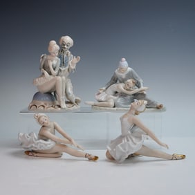 4pc Porcelain Figurines Andrea Sadek and Duncan Designs