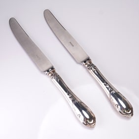 2pc Buccellati Sterling Silver Fruit Knives, Monte Mario Pattern