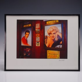 Framed Garry Seidel Signed Photograph, Elvis & Marilyn Theme