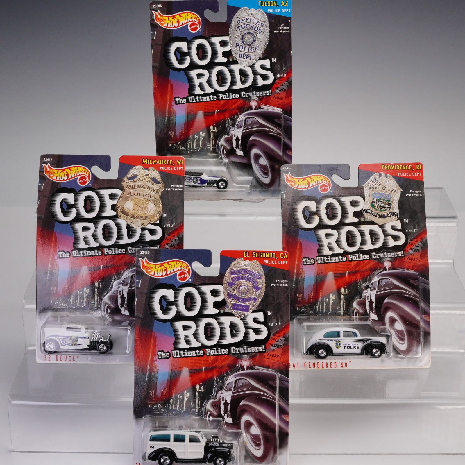 4pc Mattel Hot Wheels, Cop Rods The Ultimate Police Cruisers! (1 of 6)