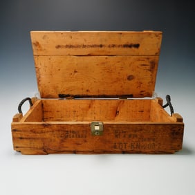 Wooden U.S. Military Ammunition Trunk for 81mm Mortars