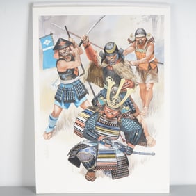 Angus McBride, Original Gouache on Board, Samurai Warriors, Signed