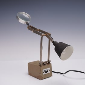 Roxter Model 71754 Adjustable Magnifying Desk Lamp with Dual Light Settings