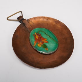 Webb Davis Handwrought Copper & Enamel Floral Dish