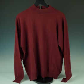 Gianni Versace Burgundy Cashmere Turtleneck Sweater