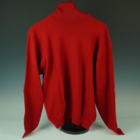 Gianni Versace Scarlet Cashmere Turtleneck Sweater