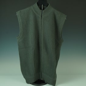 N. Peal Gray Ribbed Cashmere Sweater Vest