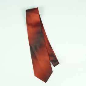 Gucci Silk Necktie, Red and Black Ombre Ribbed