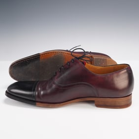 Florsheim by Duckie Brown Burgundy Cap Toe Oxfords with Box