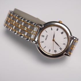 Seiko Two-Tone Stainless Steel Wristwatch With Case