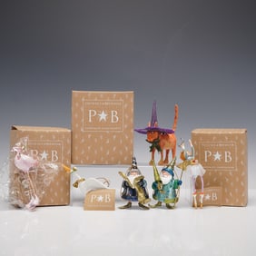 6pc Patience Brewster and Department 56 Tree Ornaments