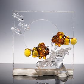 2pc Swarovski Crystal Wonders of the Sea Figurine with Base, Harmony