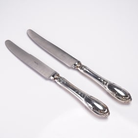 2pc Buccellati Sterling Silver Fruit Knives, Monte Mario Pattern