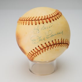 Yogi Berra Dan Larsen Signed American League Baseball
