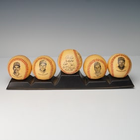 6pc Marlins MLB Commemorative Baseball Set with Stand