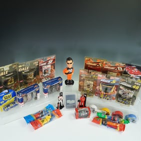 22pc NASCAR Diecast Cars, Figures, and Memorabilia Collection
