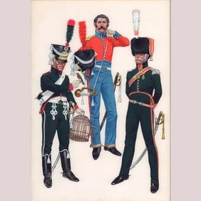 Angus McBride Original Gouache on Board, Napoleonic Cavalrymen