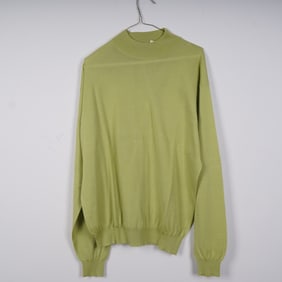 Gianni Versace Green Mock Neck Sweater