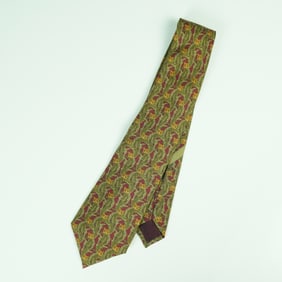 Salvatore Ferragamo Silk Tie With Fox Head Motif