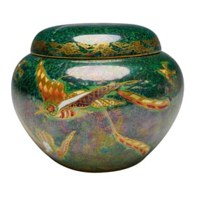 Wedgwood Fairyland Lustre Rare Malfrey Pot, Flying Humming Birds