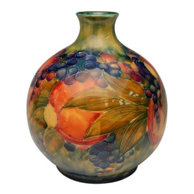 Moorcroft and Liberty & Co Bud Vase, Pomegranate, Signed